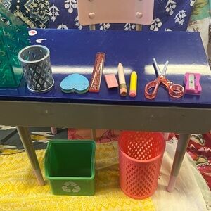 DESK FURNITURE FOR DOLLS 18”